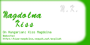 magdolna kiss business card